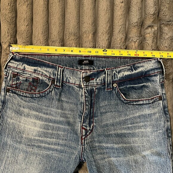 True Religion Rocco Relaxed Skinny Big T Men's Size 38 x 31 Medium Wash Jeans - Picture 14 of 15